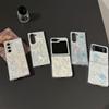 Applicable Samsung Zflip6 Phone Case Bow Pearl Flip Folding Screen Female Fold5 Rhinestone