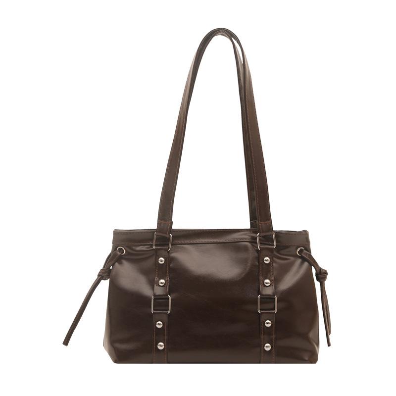 Retro underarm bag women's spring and summer new trendy fashion tote bag texture large capacity shoulder bag