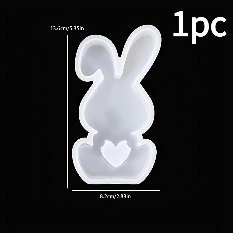 

1pc Floppy-Eared Rabbit Figurine Silicone Mold-Compatible with plaster, clay, epoxy resin, and more.Ideal for creative crafts