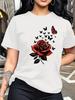 A Trendy and Fashionable Short-Sleeve Women'S T-Shirt Featuring A Easy Round Neck Design,