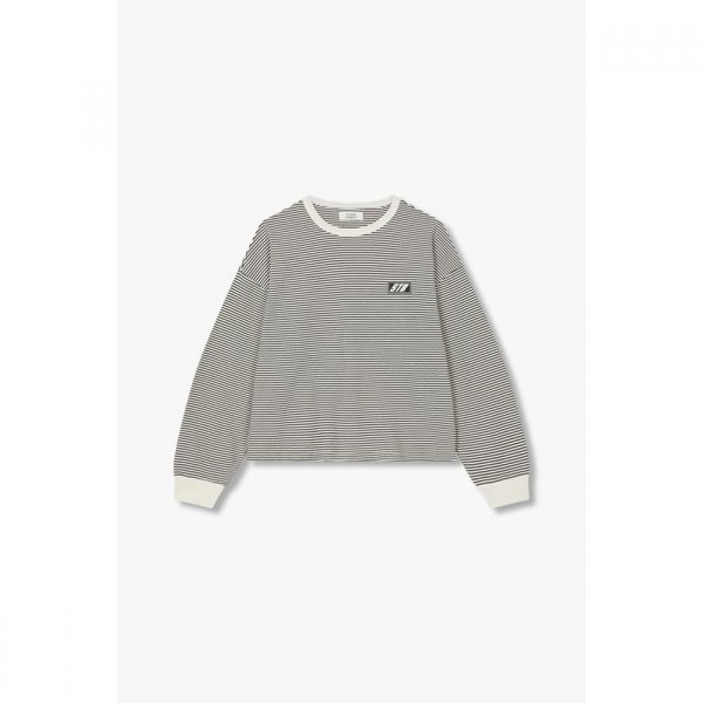 STudio Tomboy STripe Crop T shirT 9175122973 blacks/0S