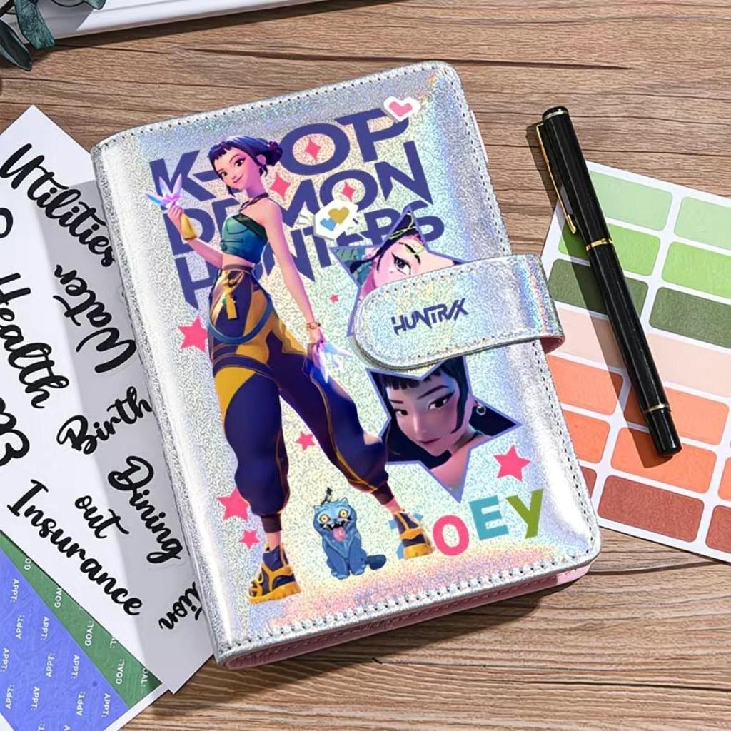 Kpop Hunters Laser Notebook Student Journal Hardcover Loose-leaf Cartoon Anime