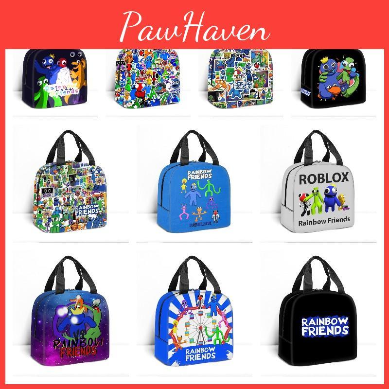 Rainbow Friends Cartoon Style Lunch Bag Thick Aluminum Foil Insulated Picnic Bag