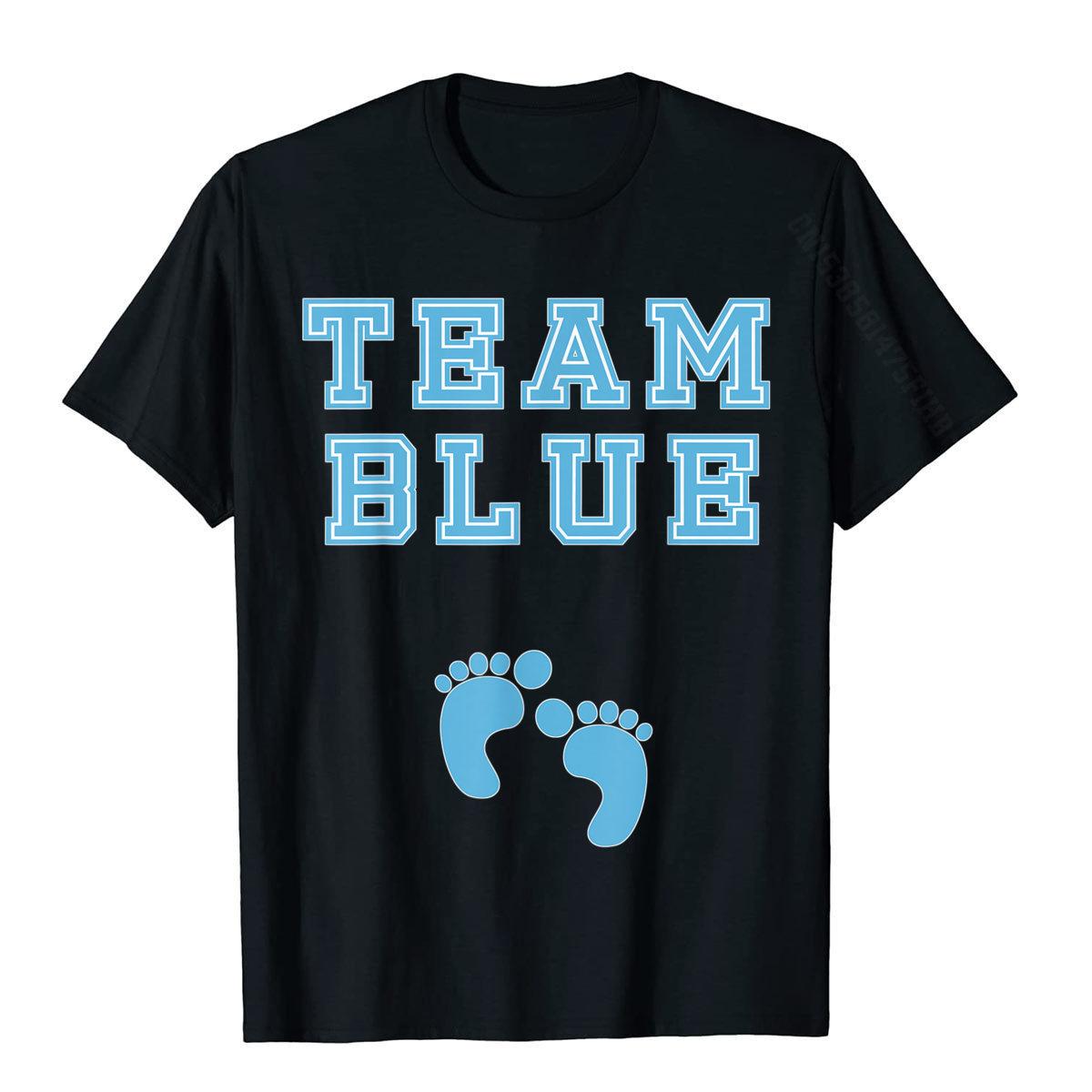 

Team Boy Baby Shower Gender Reveal Party Blue Cute Funny T-Shirt Tshirts Casual Funny Cotton Tops Shirts Printed On For Boys XS чорний