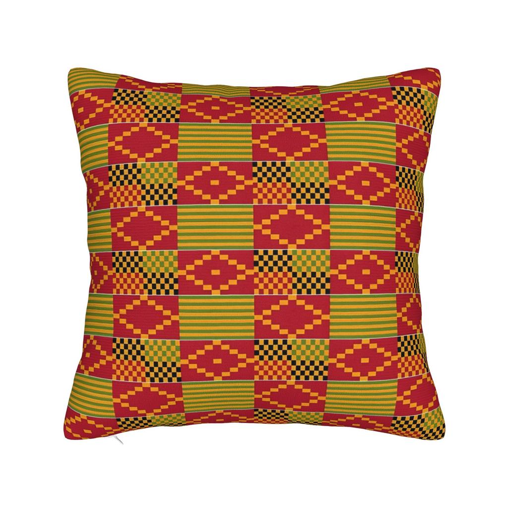 African Pattern Authentic Kente Cloth Pillowcases Funny Pillow Case For Sofa Car Home Decor Soft Pillow Cover