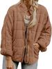 Women's Quilted Puffer Jacket with Multiple Colors, Lightweight Warm Coat, Casual Outerwear for Autumn Winter