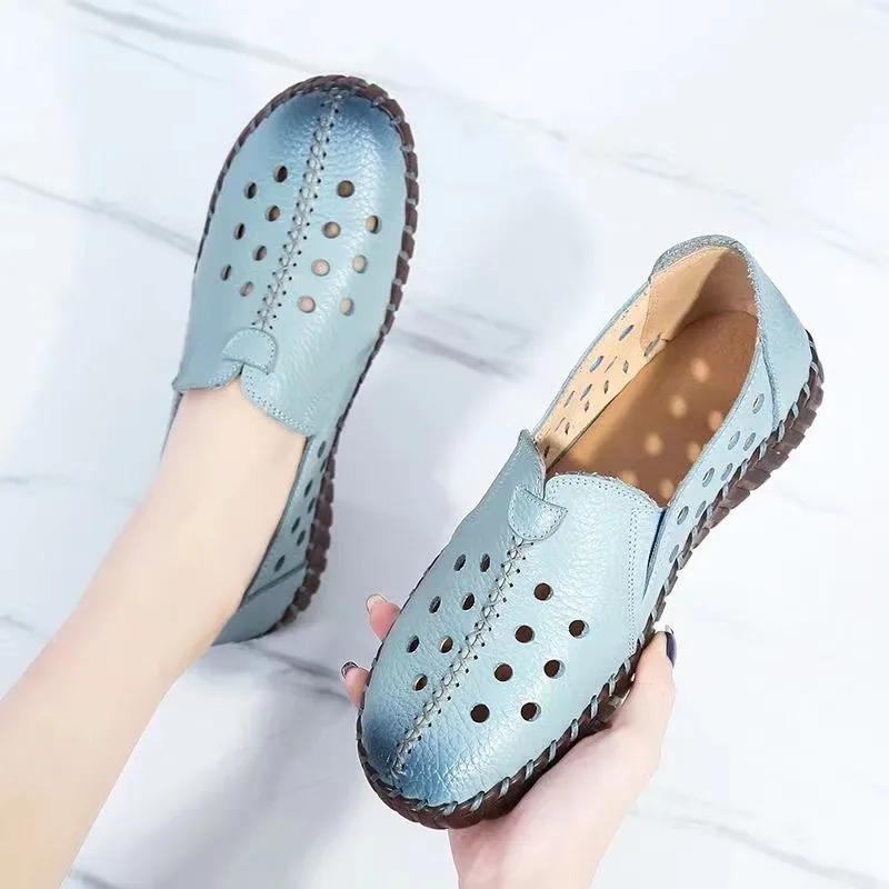 Waterproof Loafers Wide Width Women Driving Shoes Woman Black Genuine Leather Flats Red Designer Loafers Women White Moccasins