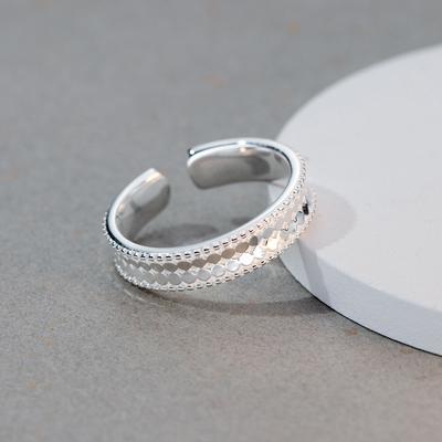Round Disc Ring, Stylish, Fashionable, Personalized, Elegant, with Fine Surface and Round Bead Edge, Open Band Ring for Women