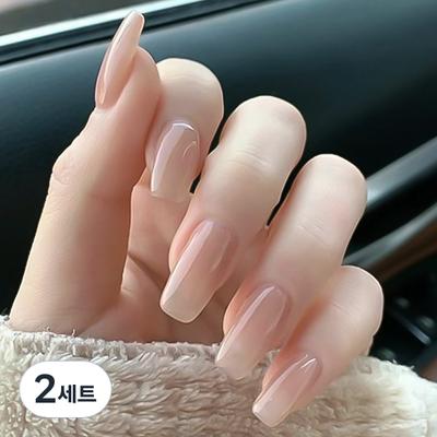 Varna Syrup Nude Nail Tip Set di unghie artificiali tipo C, 2 set, colori misti