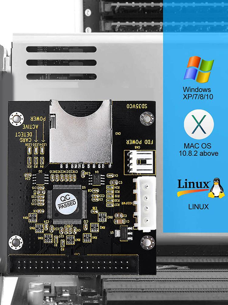 SD To 3.5 Inch IDE Expansion Card 44Pins SD To 2.5 Inch IDE 44Pins SSD Converter Card Memory Expansion Card for PC Computer