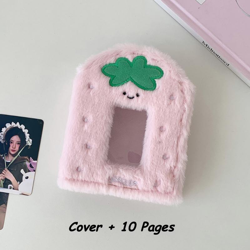 Cartoon Strawberry Photo Album for 3 Inch Kpop Anime Card Plush Kawaii Card Binder Photocard Sleeves Girls Collection Book 2026