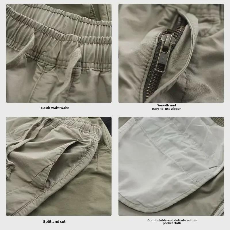 Men's Durable Loose Cotton Work Shorts for Construction and Auto Repair