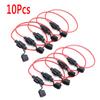 10Pcs In Line Car Mini Blade Adapter Fuse Holder Splash-proof for 12V 30A Wire Cutoff Switch Socket Damp Proof Splash