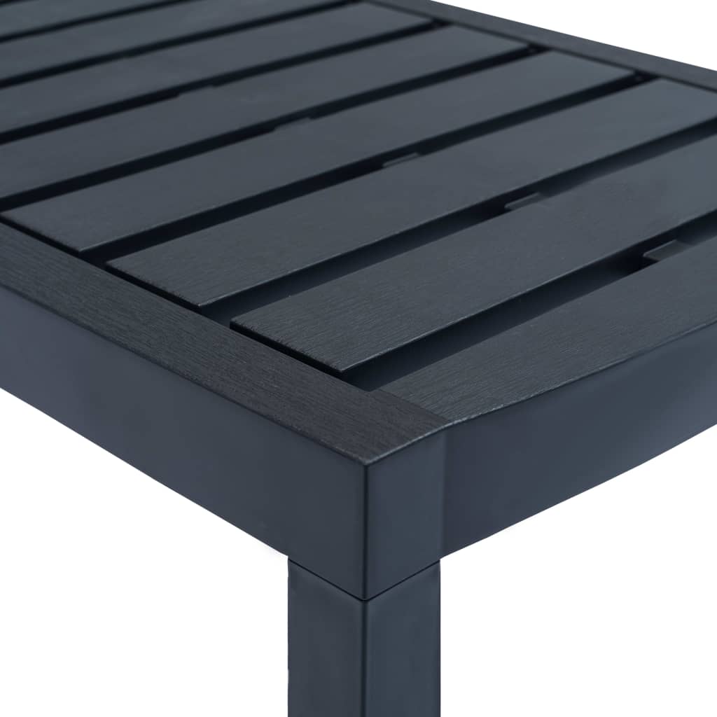 3 Piece Garden Dining Set Anthracite Plastic