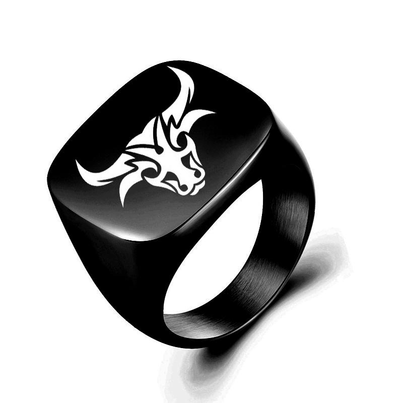 

12 Кольцо Созвездие Лев Весы Телец Скорпион Кольца из нержавеющей стали со знаком зодиака для мужчин и женщин подарок на день рождения квадратные черные кольца 13