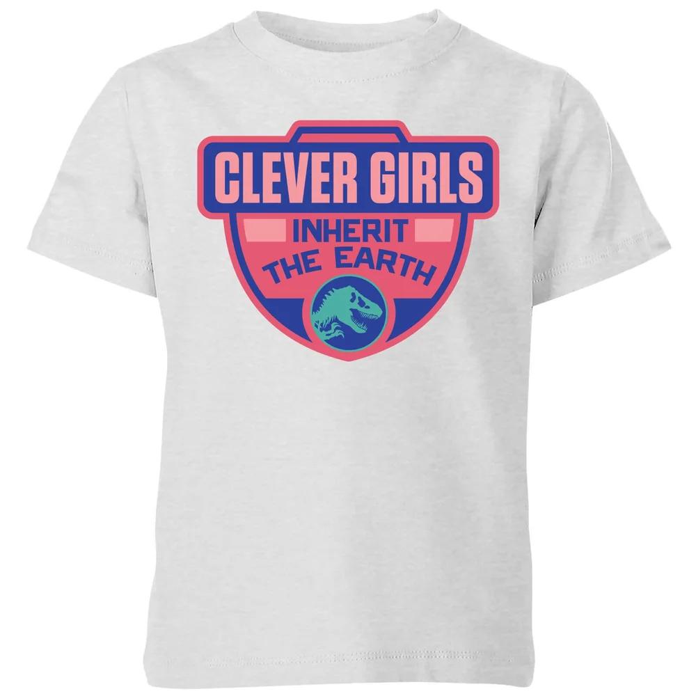 Jurassic Park Clever Girls Inherit The Earth Kids  T-Shirt - Grey - 3-4 Years 100