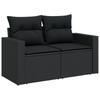 Vidaxl 8-Cz. Set da Giardino con Cuscini, Nero