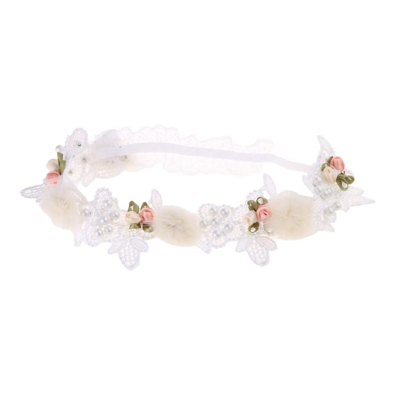 

Flower Charm Baby Headband Hair Band Handmade Headwear Decorative Hair Ornaments for Newborns Toddlers