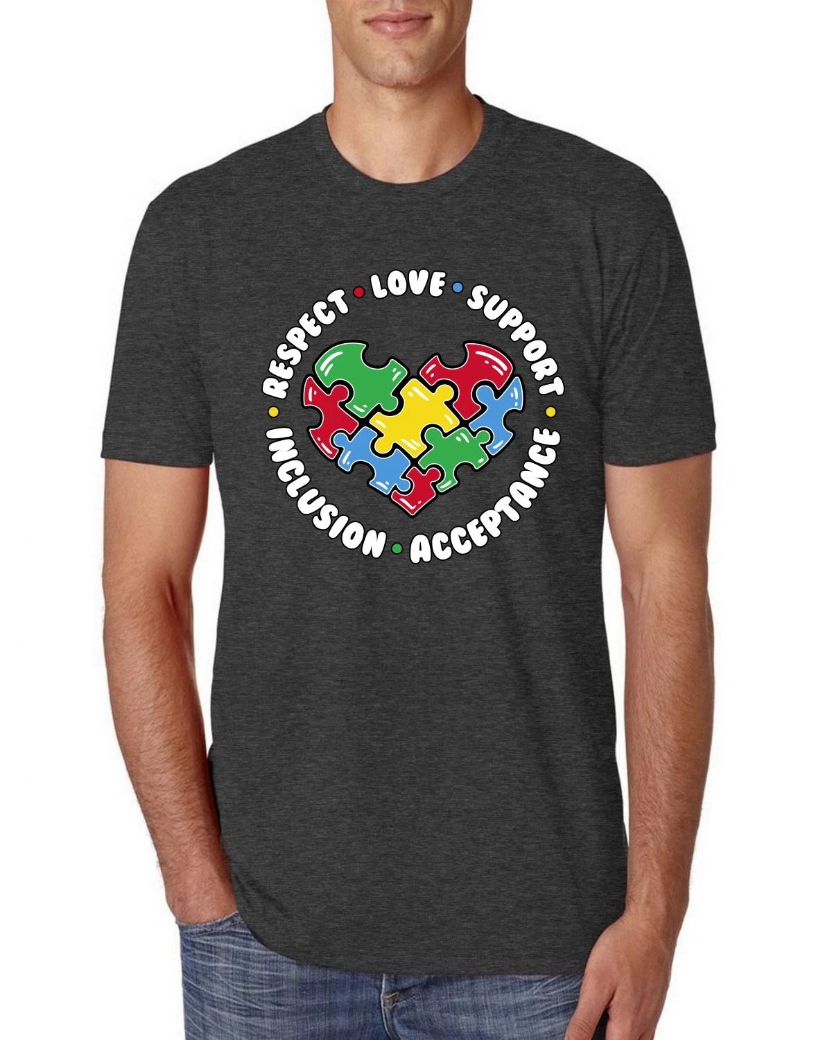 Respect Love Inclusion Support Acceptance Mens Premium Tri Blend T- Shirt 2XL