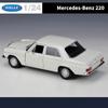 WELLY 1/24 Mercedes-Benz 220 Alloy Car Model Diecasts Metal Classic Retro Old Car Model Simulation Collection Childrens Toy Gift