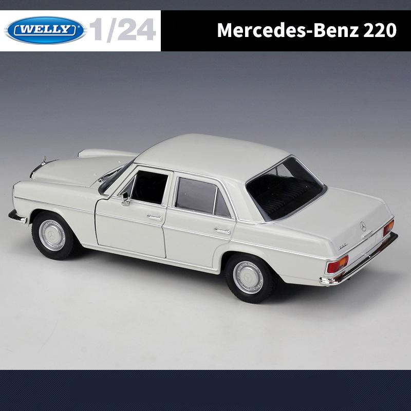 WELLY 1/24 Mercedes-Benz 220 Alloy Car Model Diecasts Metal Classic Retro Old Car Model Simulation Collection Childrens Toy Gift