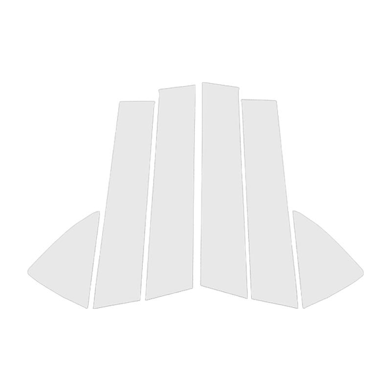 6 buc Argintiu Acoperiș Stâlp BC pentru Geamul Ușii Mașinii, Autocolant Material PC pentru Mazda Demio 2014-2019/pentru Toyota Yaris 2019-2020