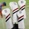 PU Leather Golf Club Protector Double Line Wood Headcover Golf Head Cover  Golf Supplies