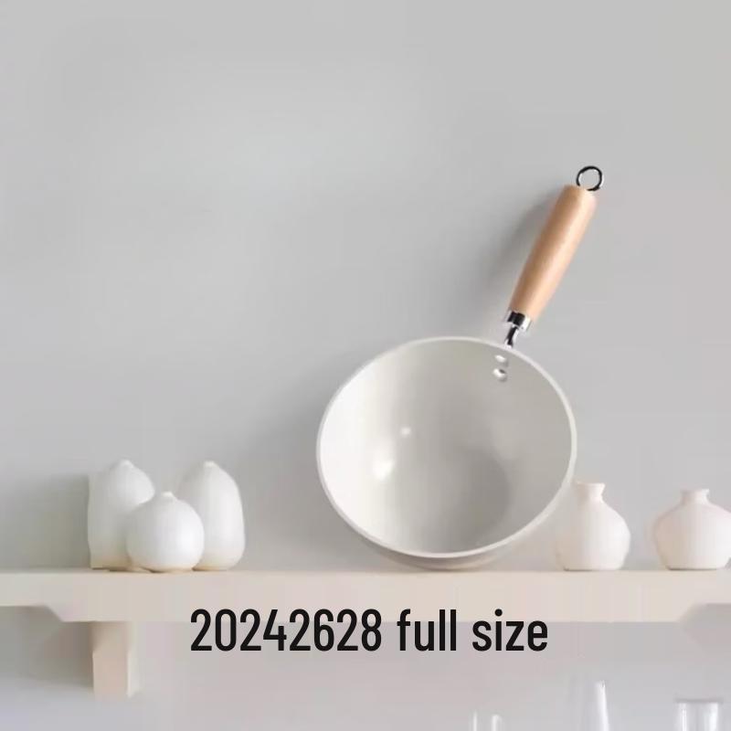 Zhishi Ivory White 24cm Induction Aluminum Pot