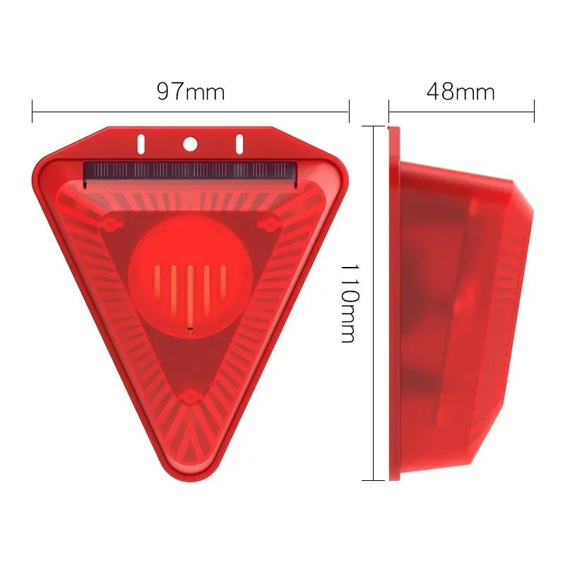 Waterproof Solar Powered Alarm Light Remote Control Motion Sensor Detector Siren Strobe Alarm Pet For Home Yard Outdoor Security