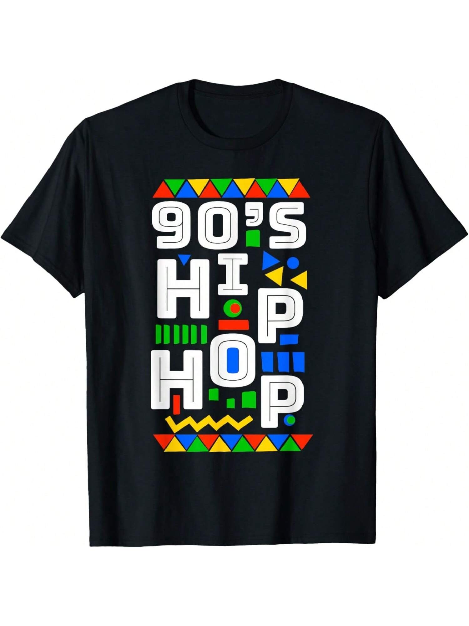 90 s Hip Hop Vibes Retro Pattern T-Shirt S разноцветный