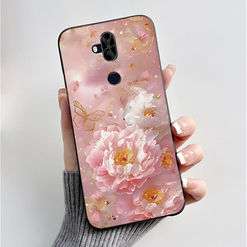 Luxury Fashion Flower For Asus Zenfone 5 Lite ZC600KL 5Q ZC600KL X017DA Silicone Phone Case Protective Back Shell Soft TPU Cover