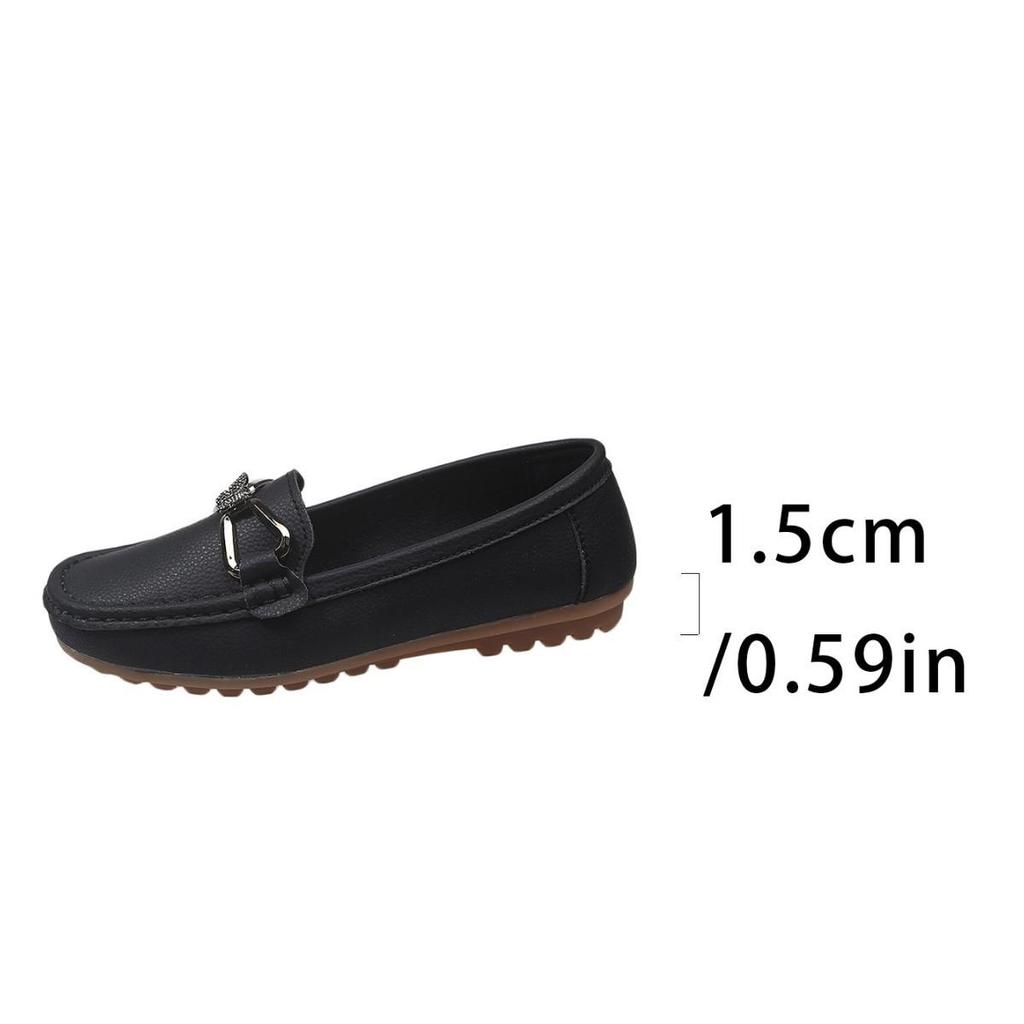 Chaussures Slip-On pour Femmes en Cuir Souple Blanc, Antidérapantes, Décontractées, Grande Taille.