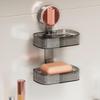 Soap Storage Rack Soap Box Suction Cup Soap Tray Holder for Easy Bathroom Organization Wall Mount No Drilling Needed