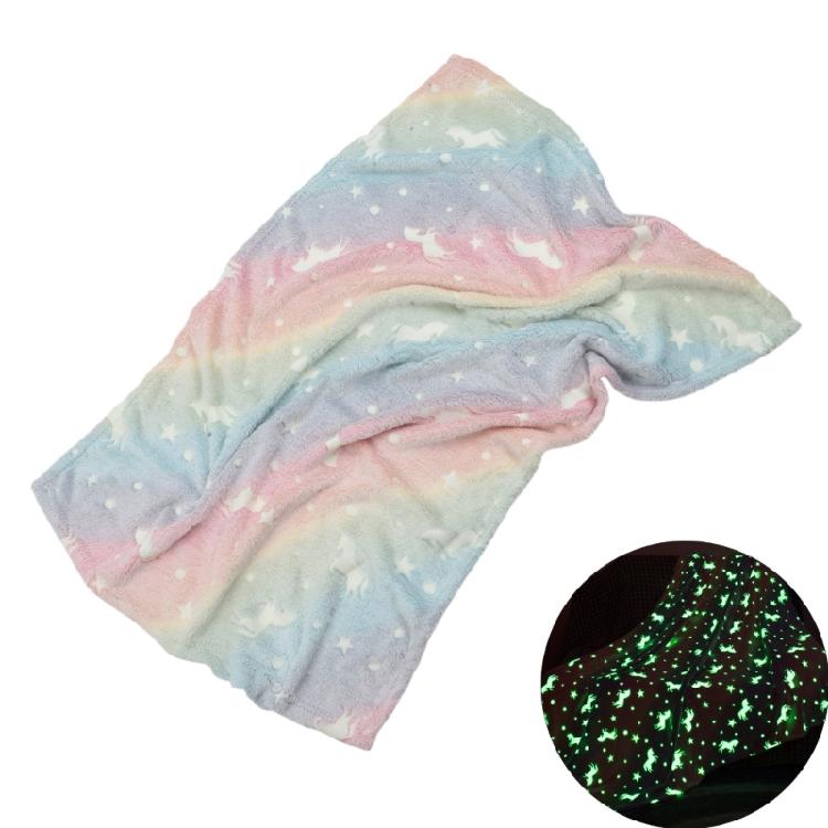 Flannel Luminous Blanket Warm and Soft Flannel Blanket with Glow in the Dark Effect Safe in the Dark