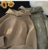 Men's Oversized Suede Hoodie: Trendy American Style, Plush Velvet, Autumn/Winter Fashion