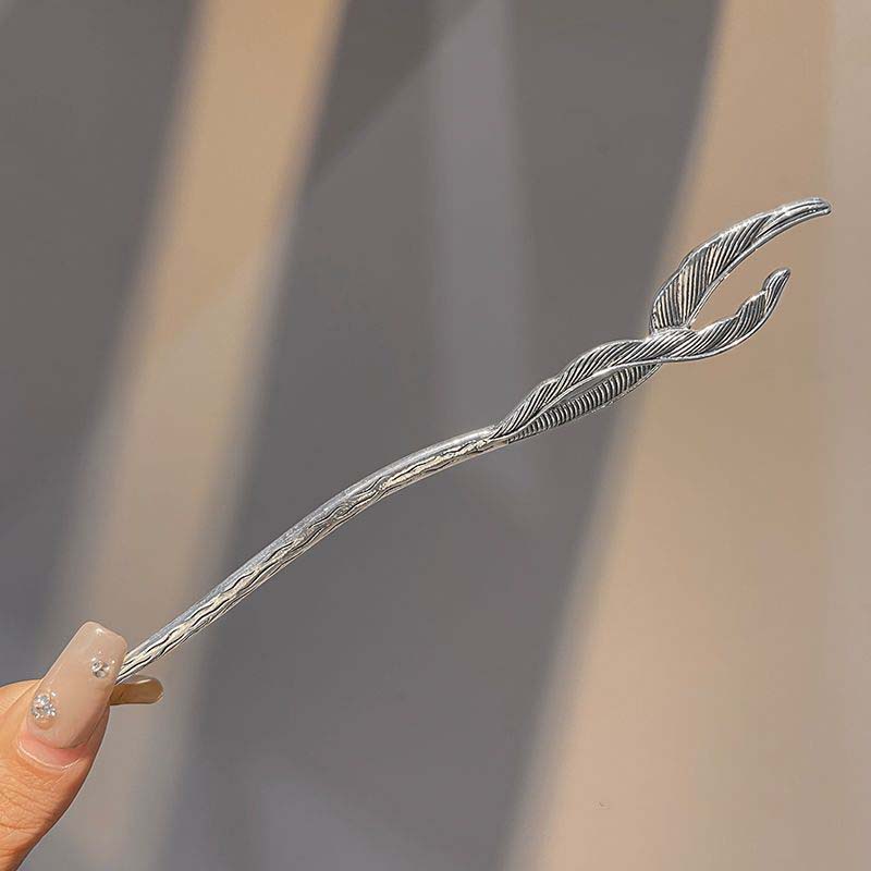 

Винтажные китайские палочки для волос «рыбий хвост» для женщин, простые металлические цветочные заколки для хвостика, палочки для волос, головной убор, аксессуары для волос