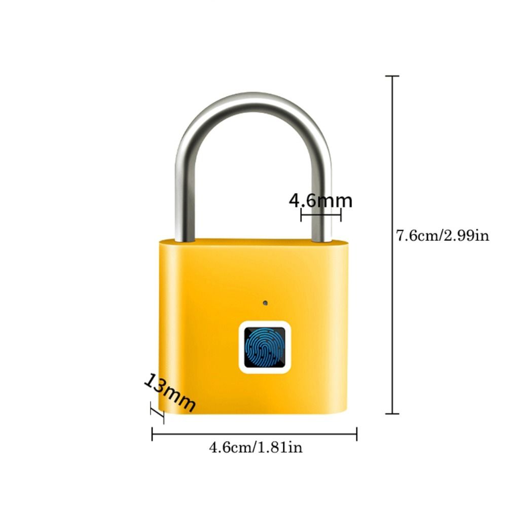 Keyless Smart Padlock USB Charging Electronic Door Lock Fingerprint Fingerprint Lock  Home