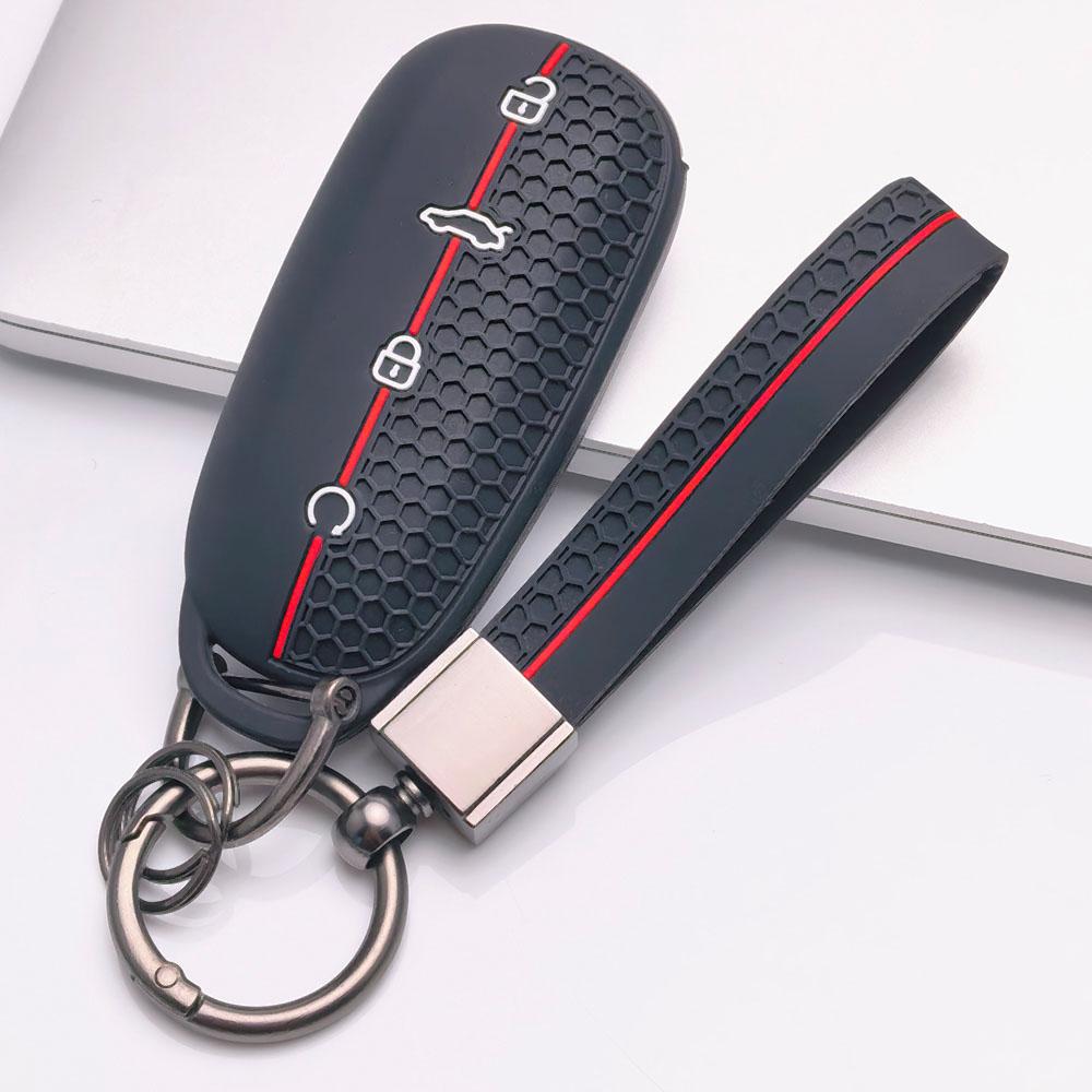Key Shell Cover for Chery Omoda C5 Tiggo with Keychain Anti-Scratch Guard Shockproof Protection Soft Grip Texture Responsive Button Touch