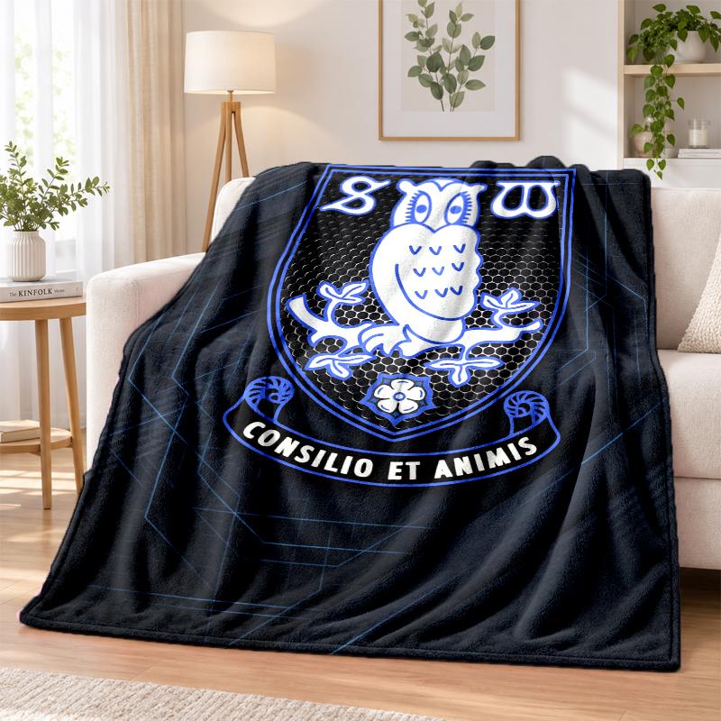 Sheffield Wednesday Printed Flannel Blanket Warm Comfort Bed Throw For Indoor Home Decoration