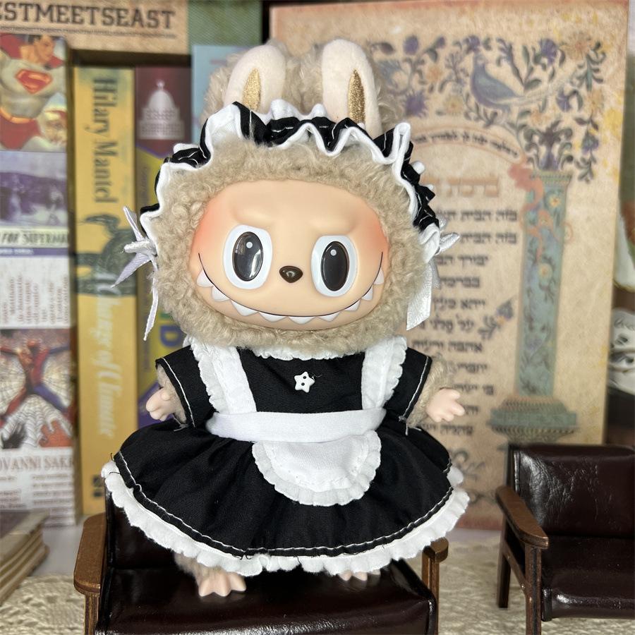 17cm Labubu Doll Clothes Outfit Set Fashionable Dress Up Costume for Mini Dolls