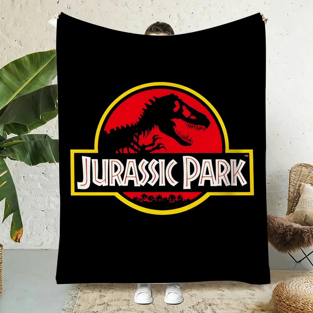 Jurassic Park Throw Lightweight 240g Flannel Blanket Soft Skin-friendly for Summer Cooling