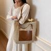 Woven Tote Bag for Women Summer Beach Handbag with Faux Leather Strap Fashion Casual Carryall