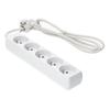 5-socket extension cord with grounding, 1.5 , white