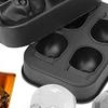 Yousheng Skull Ice Ball Mold Flexible Silicone Ice Tray for Cocktails Whiskey Halloween Horror Theme Ice Cube Maker for Spooky Parties Gothic Events