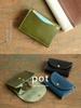 Compact Wallet for Men and Women, Small Mini Wallet, Made In Japan with Genuine Tochigi Leather, Palm-sized, Handmade, Pot (BLPT0031) (Black)