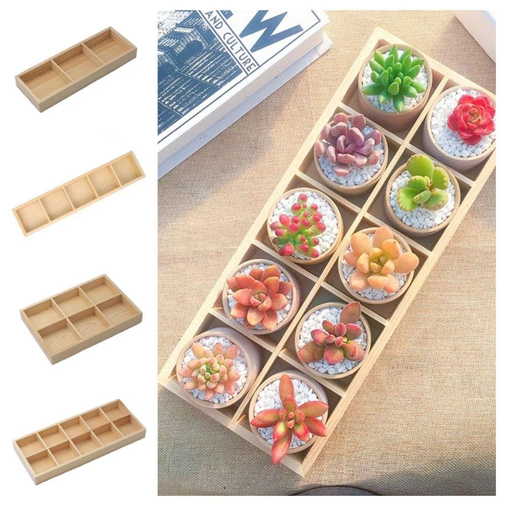 Wood Storage Box Multifunctional Bonsai Holder High Quality Succulent Flowerpot Tray