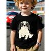 European Sizes Boys' Short-Sleeve T-Shirt | Featuring Cute Puppy Print, Trendy Pattern Design, Soft and Comfortable for Everyday Wear