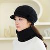 Women's Hats with Thickened Warm Plush Baseball Caps for Autumn and Winter Casual Ear Protection Plus Velvet Versatile Mother Hats