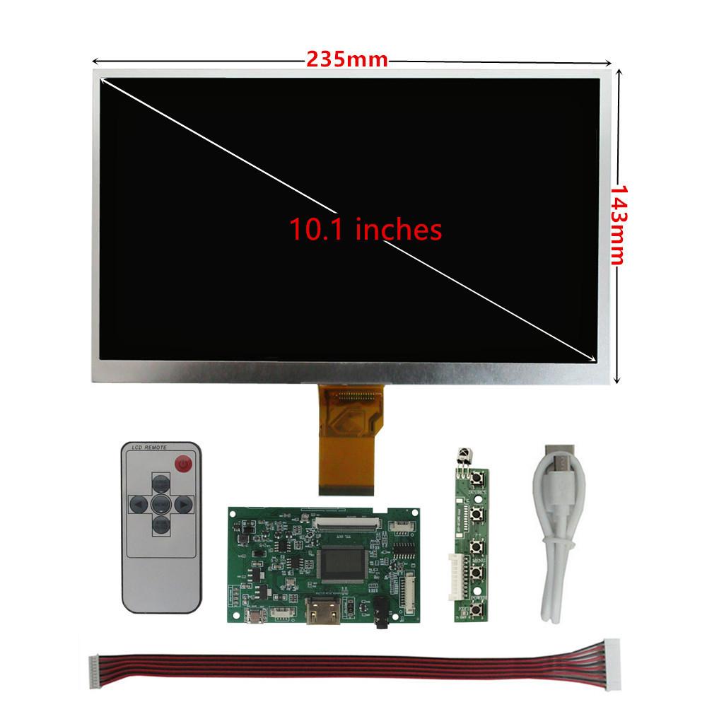 10.1 Inch HD 1024*600 LCD Screen HDMI Driver Board,Plug&Play for Raspberry Pi 4/5,Computer Auxiliary Display Split Screen Portable Monitor