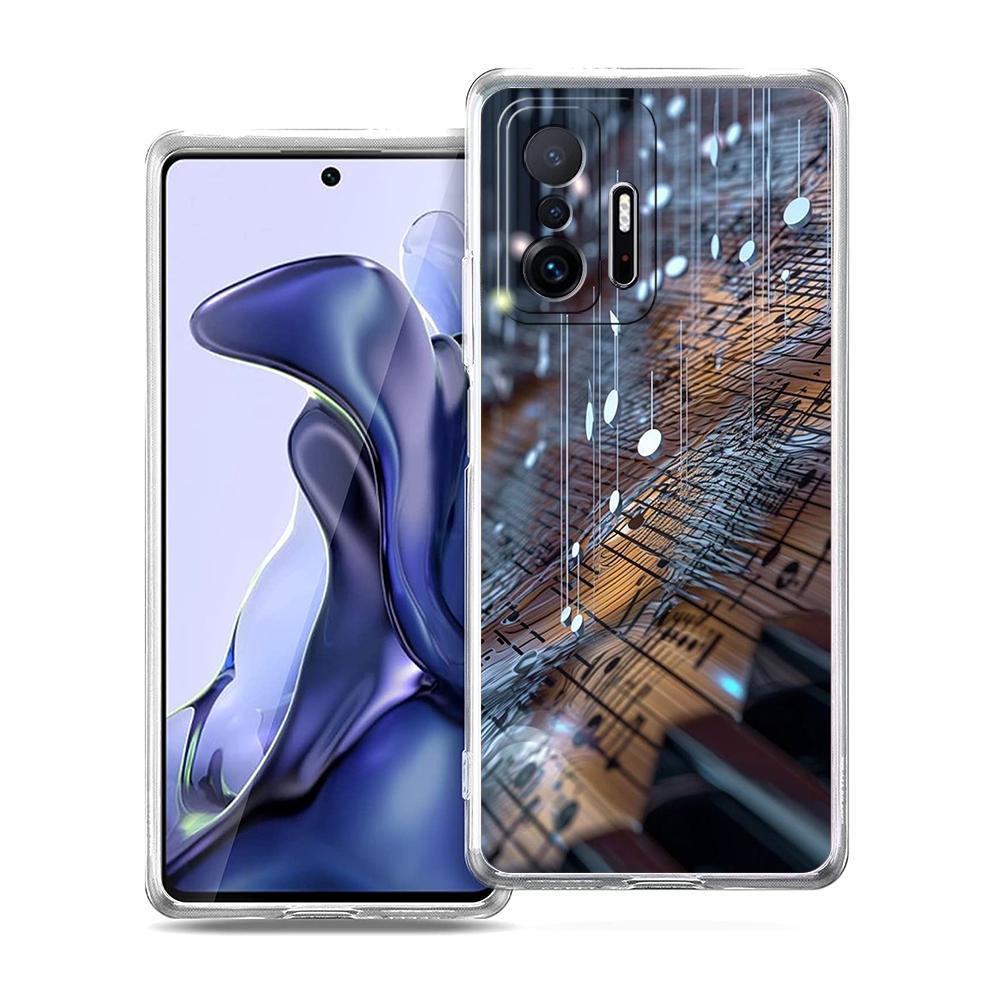 Transparent Phone Case for Xiaomi Mi 14 13 12 11 Ultra 13T 12T 11T Poco X3 NFC F3 F6 Pro Lite 5G Soft TPU Shell DDJ DJ Music Bag